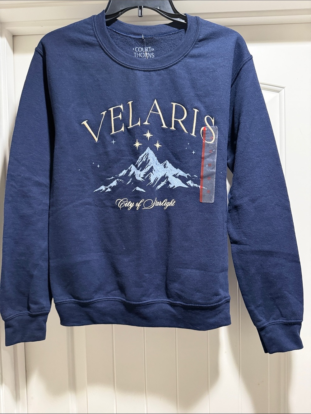 Velaris Women's Navy Graphic Crewneck Sweatshirt -